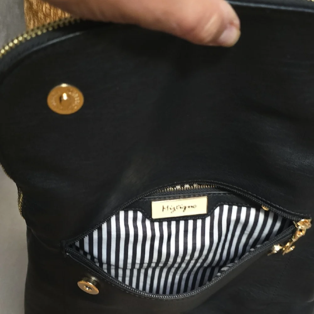 Black Leather Backpack with Tassel - Picture 12 of 14